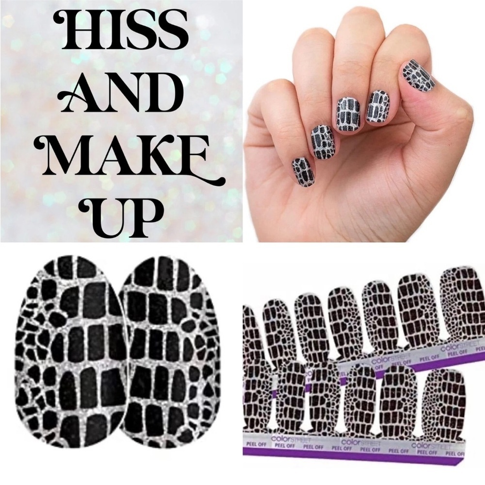 Color Street Nail Polish Strips Hiss and Make up. New in sealed package.